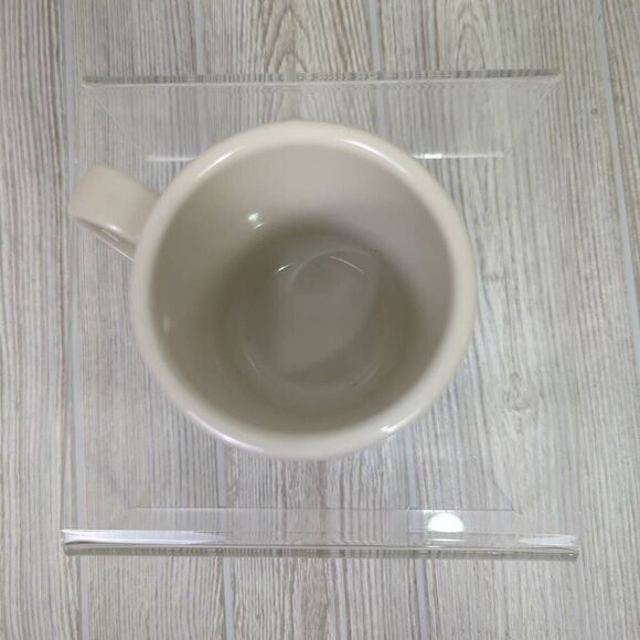 Longaberger Pottery Retired Dark Green White Woven Traditions Coffee Mug Cup - Picture 5 of 6